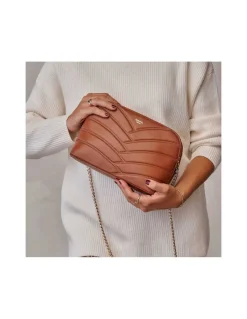Women'S Leather Bag^MONPIEL Quilted Bag With Gold Chain Leather