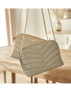 Women'S Leather Bag^MONPIEL Quilted Leather Bag With Gold Chain Mole