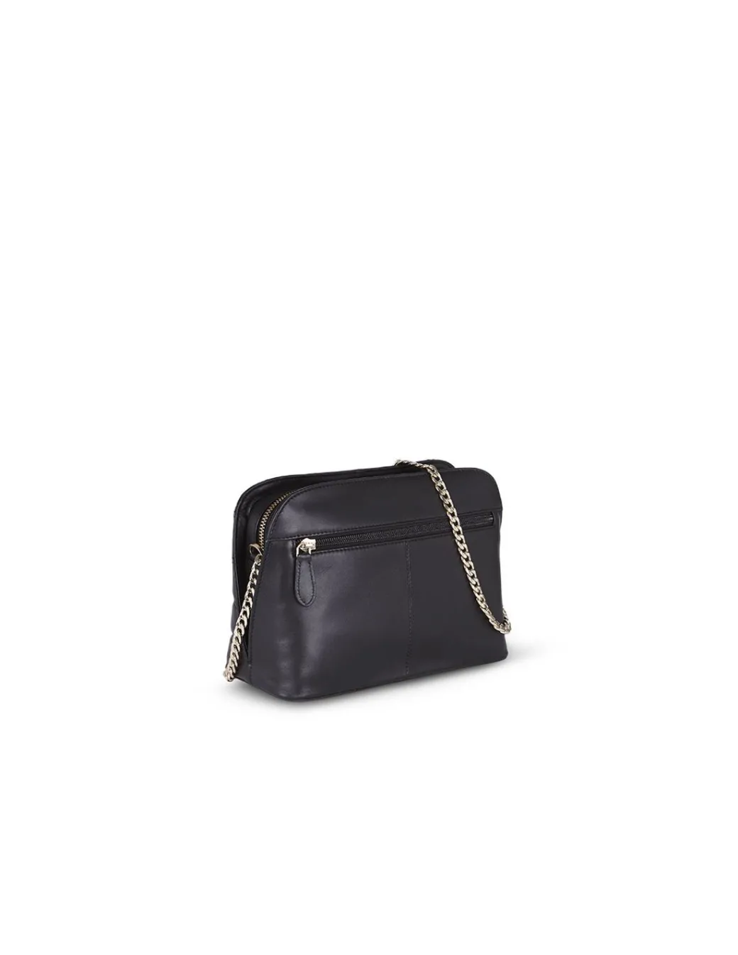 Women'S Leather Bag^MONPIEL Quilted Leather Bag With Gold Chain Black