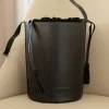 Women'S Leather Bag^MONPIEL Round Bucket Bag Black