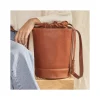 Women'S Leather Bag^MONPIEL Round Bucket Bag Havana