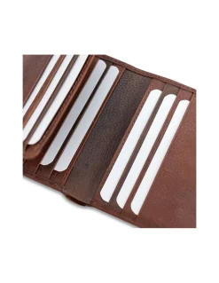 Men'S Leather Wallets^MONPIEL Rubber Wallet Billfold Havana