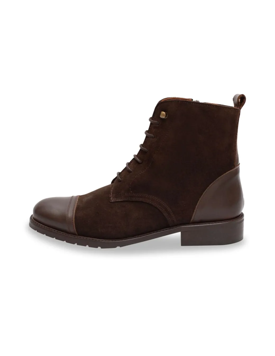 Leather Booty Woman^MONPIEL Satur Women'S Ankle Boot With Laces Brown