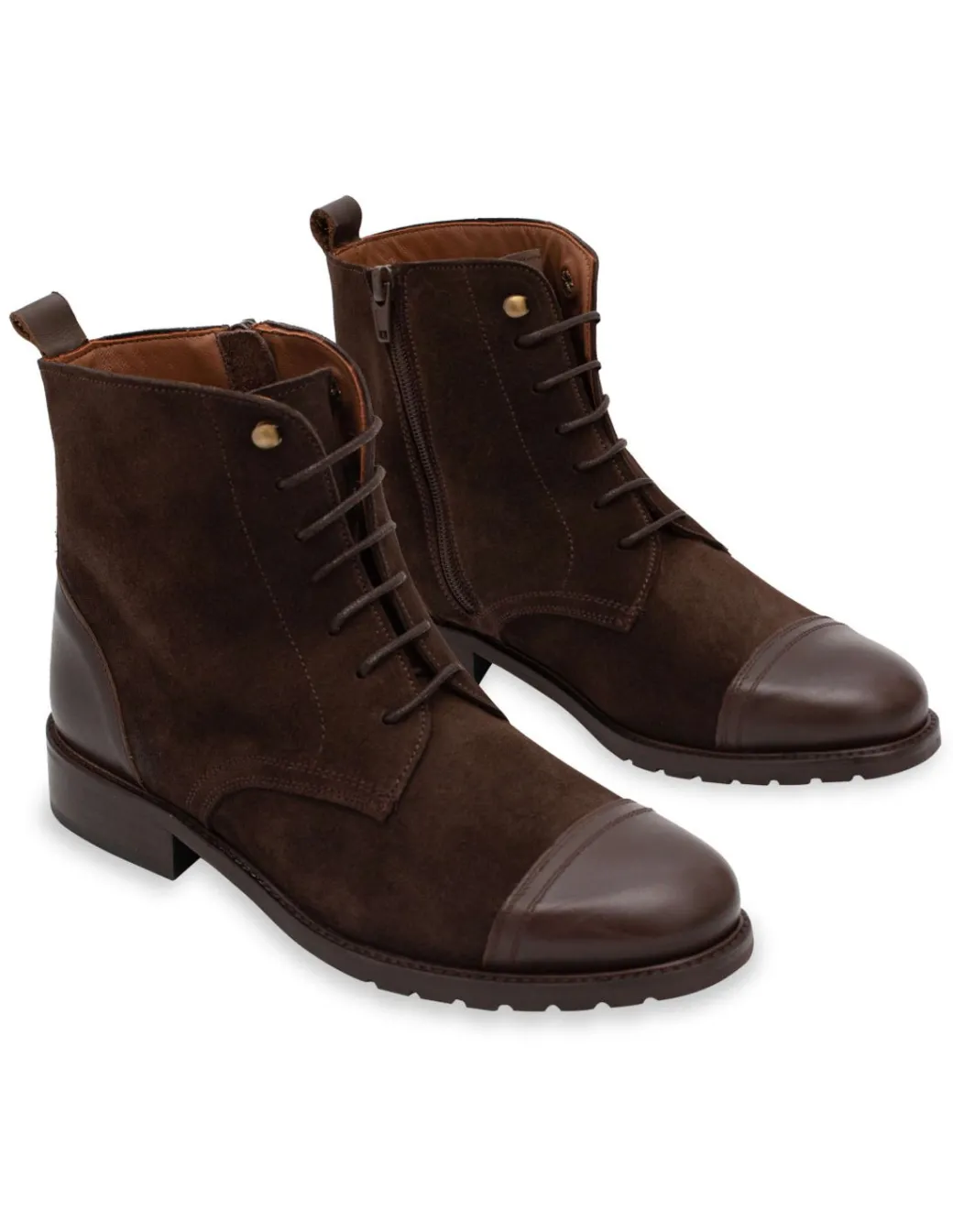 Leather Booty Woman^MONPIEL Satur Women'S Ankle Boot With Laces Brown