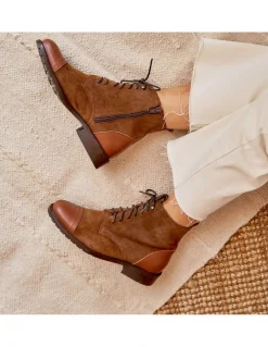 Leather Booty Woman^MONPIEL Satur Women'S Ankle Boot With Laces Leather
