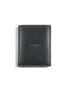 Men'S Leather Wallets^MONPIEL Simple Central Logo Wallet Black