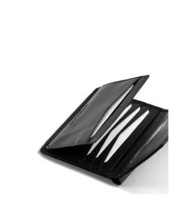 Men'S Leather Wallets^MONPIEL Simple Central Logo Wallet Black