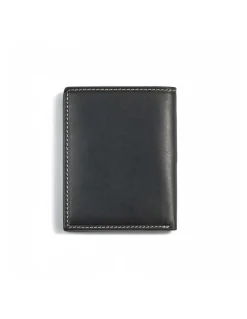 Men'S Leather Wallets^MONPIEL Simple Central Logo Wallet Black