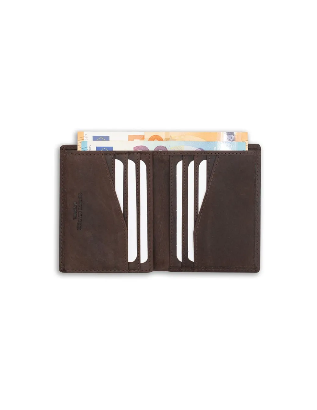 Men'S Leather Wallets^MONPIEL Simple Logo Patch Wallet Brown