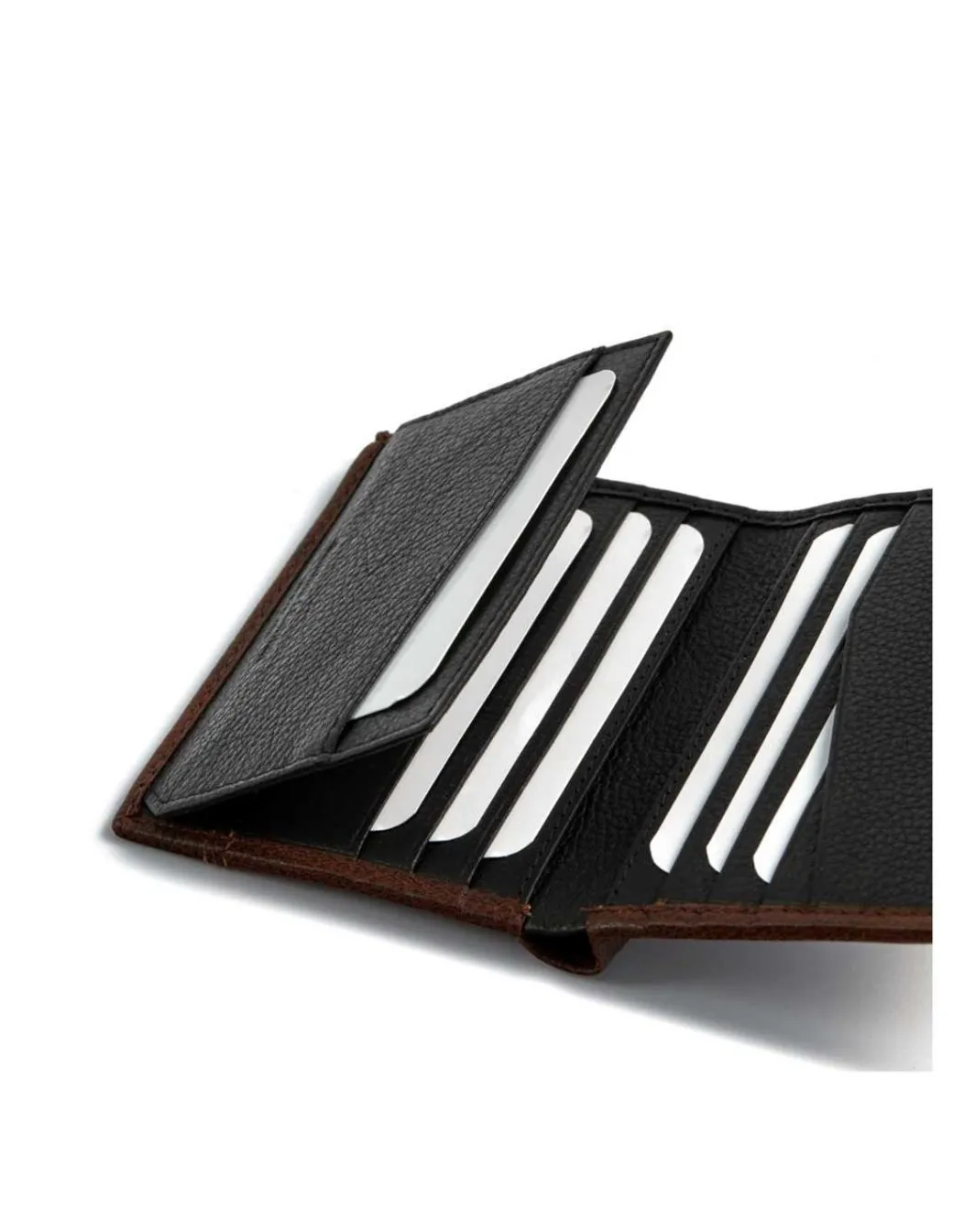 Men'S Leather Wallets^MONPIEL Simple Two Tone Wallet Brown