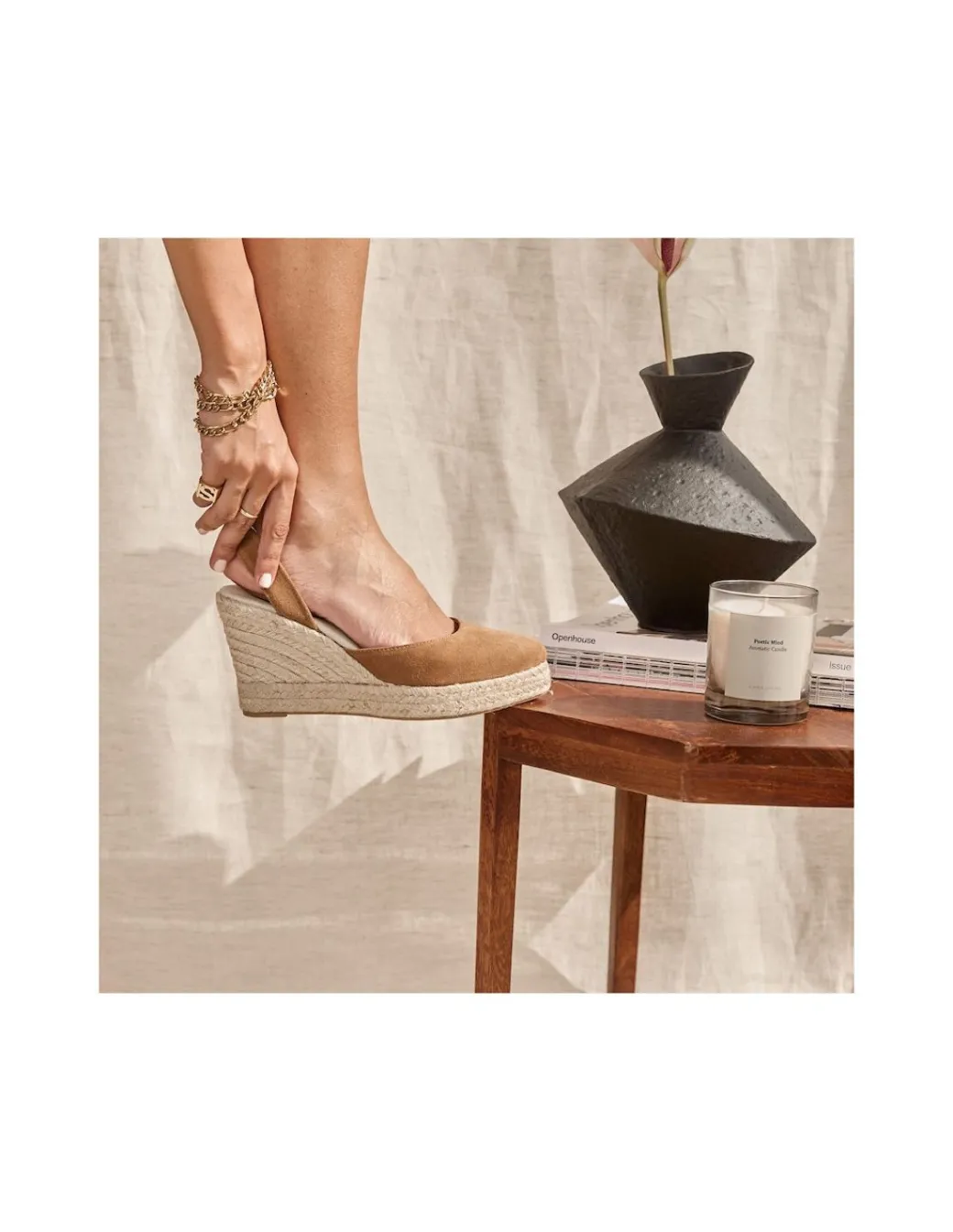 Espadrille^MONPIEL Siros Leather Wedge Espadrille