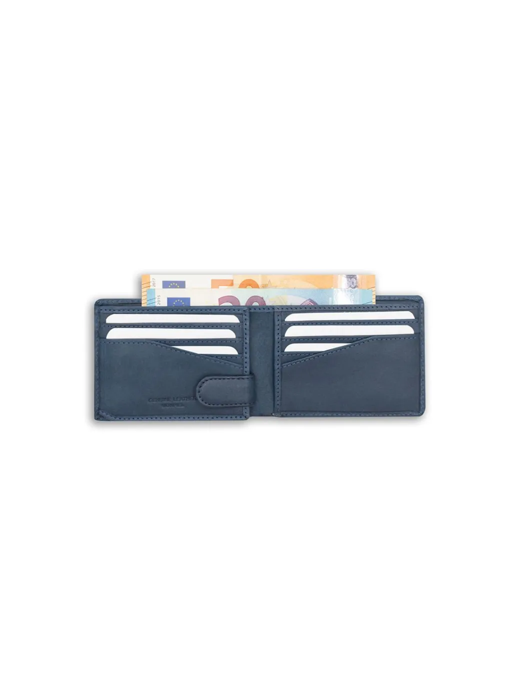 Men'S Leather Wallets^MONPIEL Small American Wallet Blue