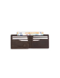 Men'S Leather Wallets^MONPIEL Small American Wallet Brown