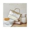 Women'S Leather Bag^MONPIEL Small Armored Leather Bag Champagne Metallic