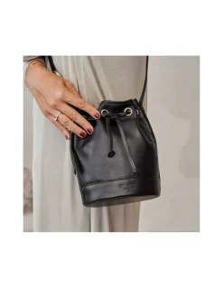 Women'S Leather Bag^MONPIEL Small Bucket Bag Black