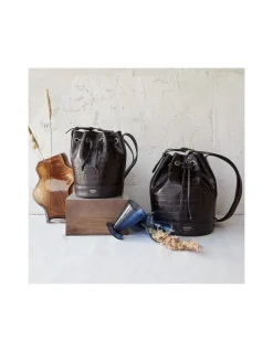 Women'S Leather Bag^MONPIEL Small Bucket Bag Coco Brown