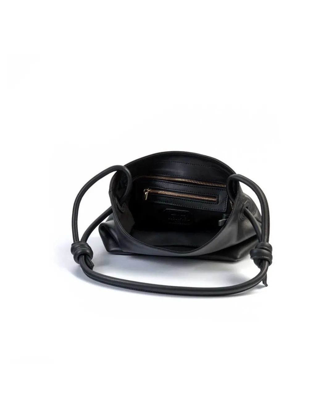 Women'S Leather Bag^MONPIEL Small Knots Bag Black
