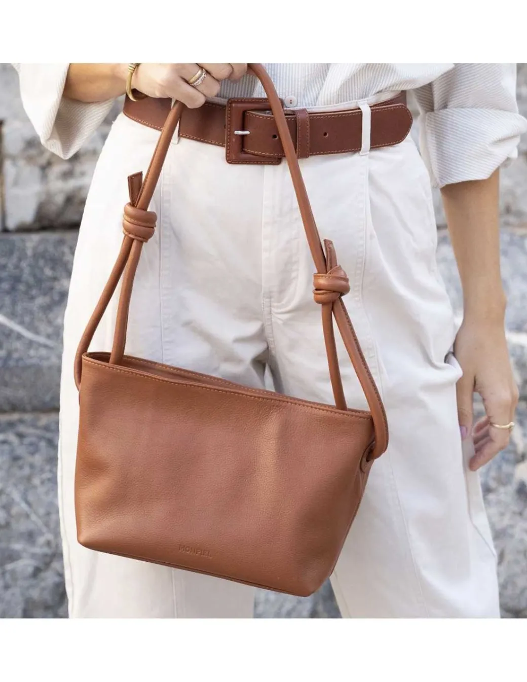 Women'S Leather Bag^MONPIEL Small Knots Bag Leather