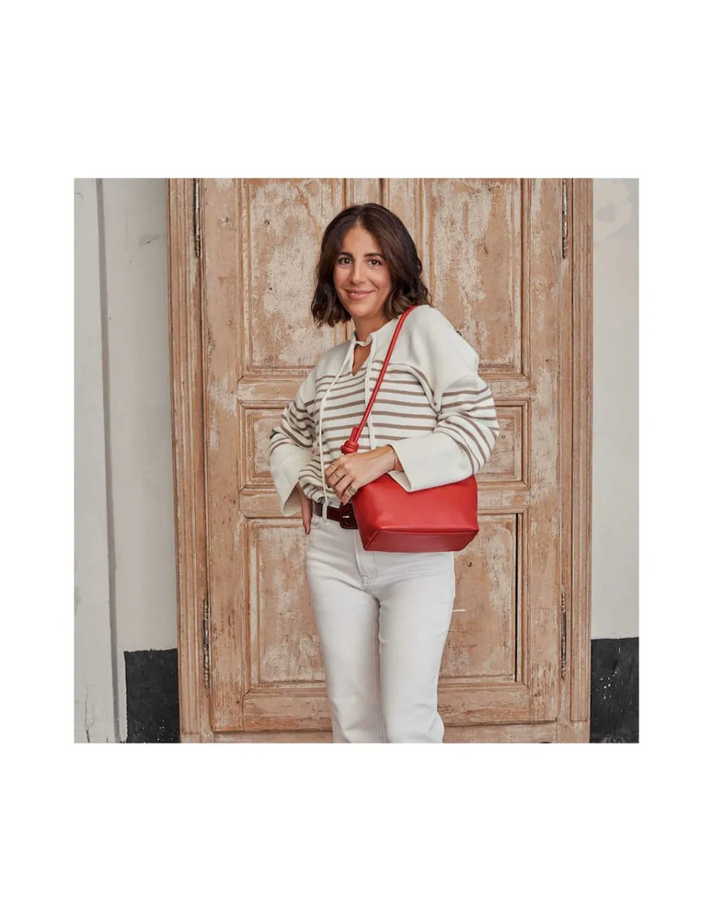 Women'S Leather Bag^MONPIEL Small Knots Bag Red