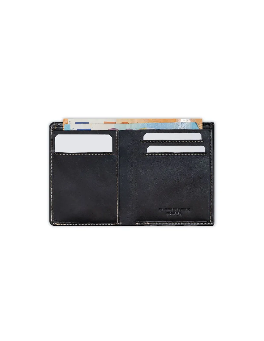 Men'S Leather Wallets^MONPIEL Small Men'S Wallet With Coin Pocket Mini Black