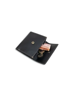 Men'S Leather Wallets^MONPIEL Small Men'S Wallet With Coin Pocket Mini Black