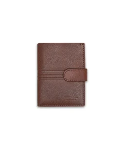 Men'S Leather Wallets^MONPIEL Small Wallet With Wallet And Central Stamped Loop Havana