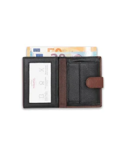 Men'S Leather Wallets^MONPIEL Small Wallet With Wallet And Central Stamped Loop Havana