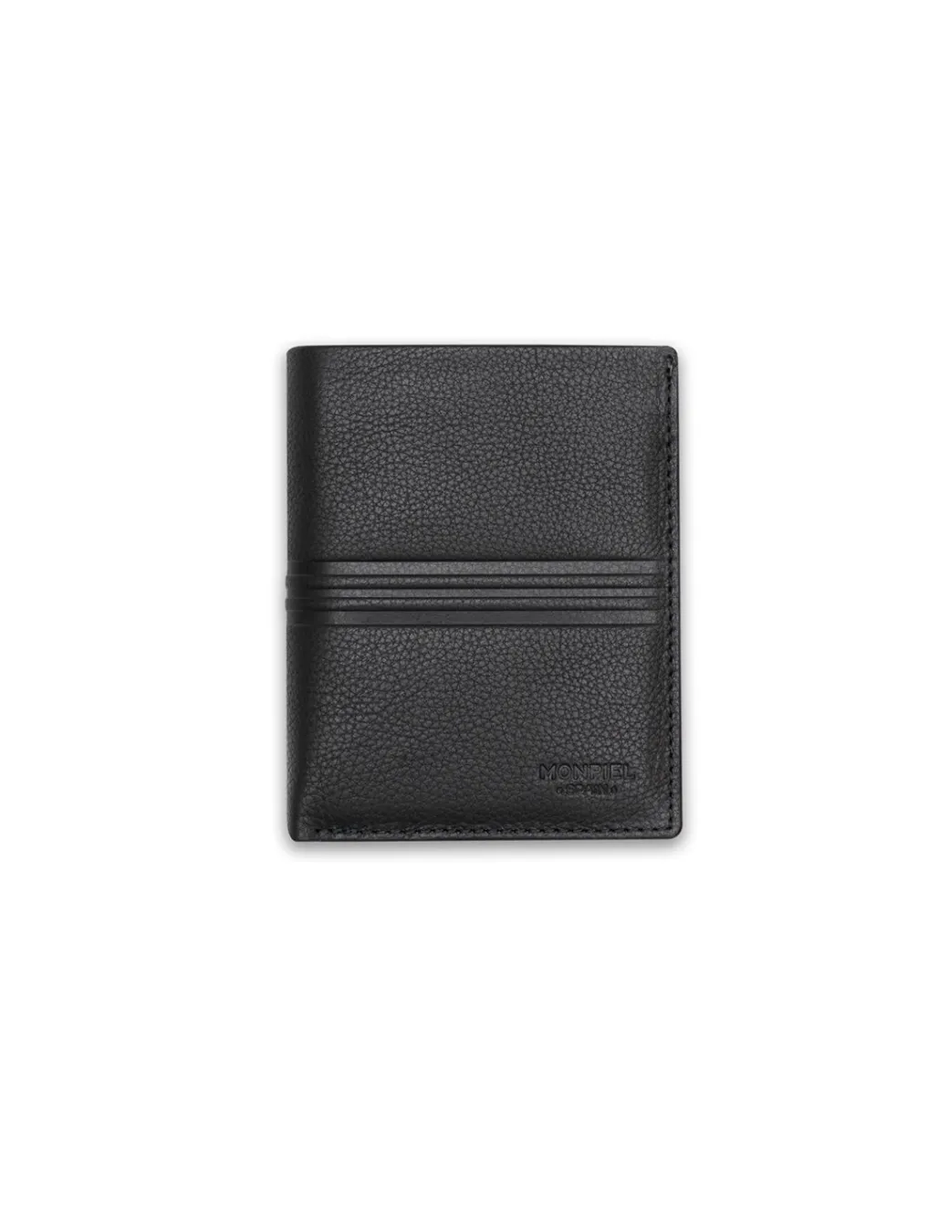 Men'S Leather Wallets^MONPIEL Stamped Basic Wallet Black