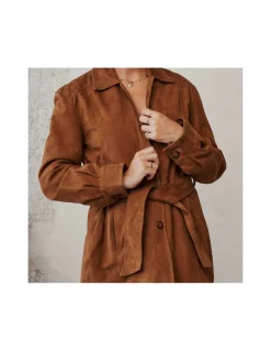 Leather Jackets For Women^MONPIEL Suede Jacket Camel
