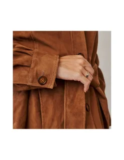 Leather Jackets For Women^MONPIEL Suede Jacket Camel