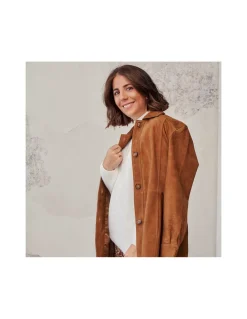 Leather Jackets For Women^MONPIEL Suede Jacket Camel