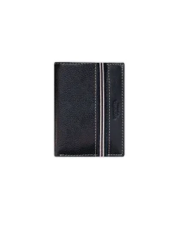 Men'S Leather Wallets^MONPIEL Wallet Billfold With Rubber Coin Purse Black