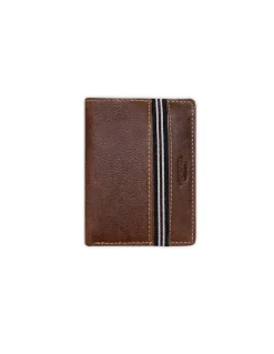 Men'S Leather Wallets^MONPIEL Wallet Billfold With Rubber Coin Purse Brown