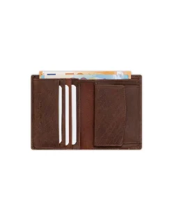 Men'S Leather Wallets^MONPIEL Wallet Billfold With Rubber Coin Purse Brown