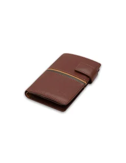 Men'S Leather Wallets^MONPIEL Wallet With Brooch And Purse Inside Color Stripes Havana