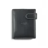 Men'S Leather Wallets^MONPIEL Wallet With Clasp And Back Purse Central Logo Black