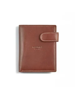 Men'S Leather Wallets^MONPIEL Wallet With Clasp And Back Purse Central Logo Leather