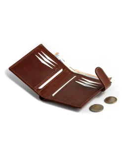 Men'S Leather Wallets^MONPIEL Wallet With Clasp And Back Purse Central Logo Leather