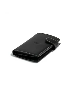 Men'S Leather Wallets^MONPIEL Wallet With Clasp And Interior Purse Central Logo Black