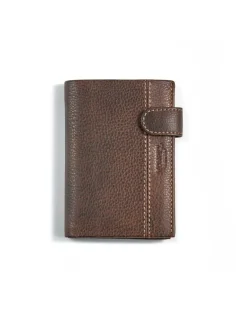 Men'S Leather Wallets^MONPIEL Wallet With Clasp And Two Tone Interior Purse Brown
