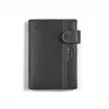 Men'S Leather Wallets^MONPIEL Wallet With Clasp And Two Tone Interior Purse Black