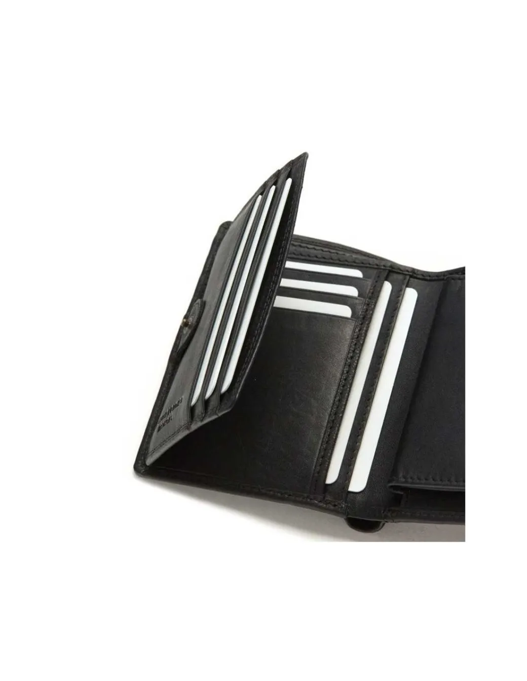 Men'S Leather Wallets^MONPIEL Wallet With Clasp Inside And Coin Pocket Mountain Black