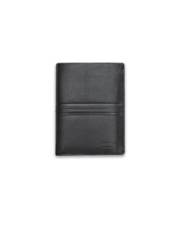 Men'S Leather Wallets^MONPIEL Wallet With Inner Loop And Stamped Purse Black