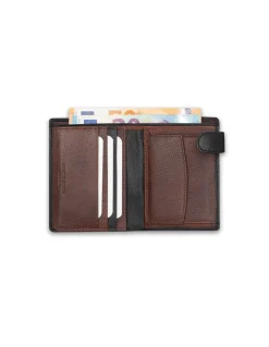 Men'S Leather Wallets^MONPIEL Wallet With Loop And Purse Inside Printed Black