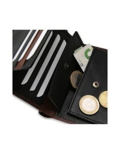 Men'S Leather Wallets^MONPIEL Wallet With Loop And Purse Inside Printed Havana