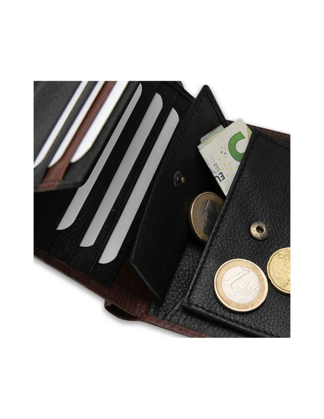 Men'S Leather Wallets^MONPIEL Wallet With Loop And Purse Inside Printed Havana