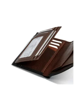 Men'S Leather Wallets^MONPIEL Wallet With Purse Inside Two Tones Black