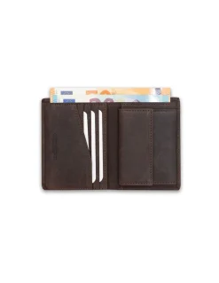 Men'S Leather Wallets^MONPIEL Wallet With Purse Inside Patch With Logo Brown