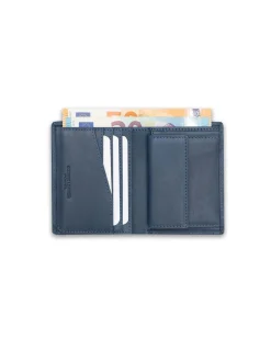 Men'S Leather Wallets^MONPIEL Wallet With Purse Inside Patch With Logo Blue