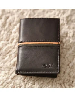Men'S Leather Wallets^MONPIEL Wallet With Purse Inside Color Stripes Brown
